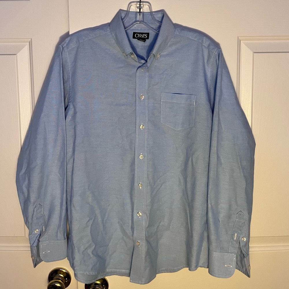 Boys Chaps Light Blue Casual Button-Down Shirt